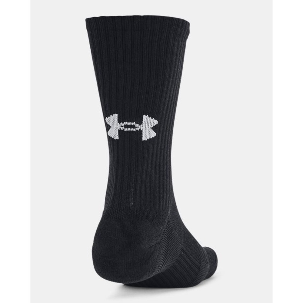 Under Armour  Training Cotton‎ Unisex Socks Black Crew Athletic Performance Sock